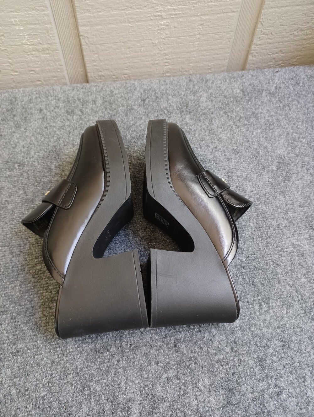 Kate Spade Blake Platform Mule Loafers Shoe Size 8.5 B Women Leather In Black - Picture 5 of 15